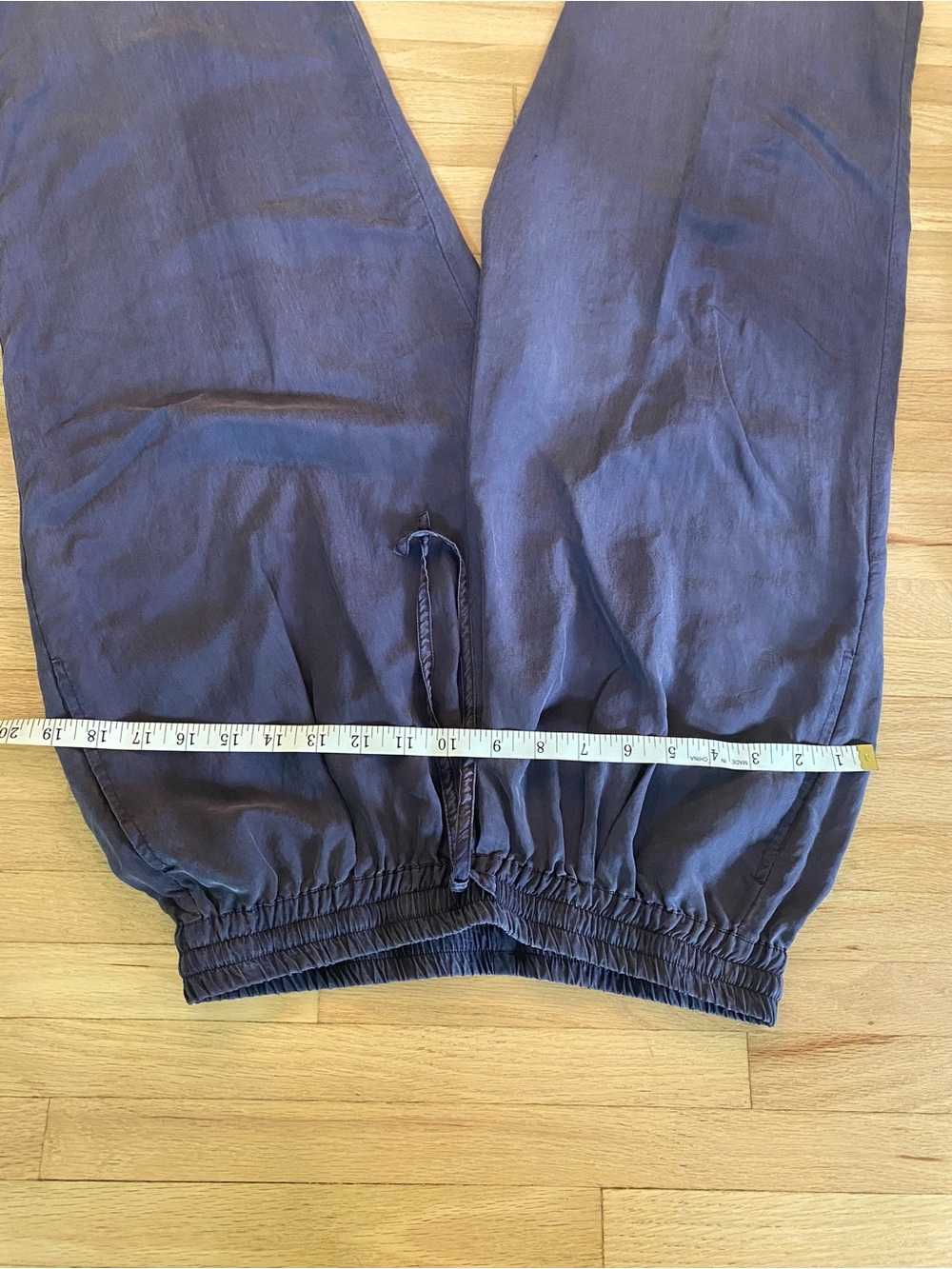 Vintage Fiji sport washable silk athleisure travel Euro summer pull on pants S M - Picture 4 of 5